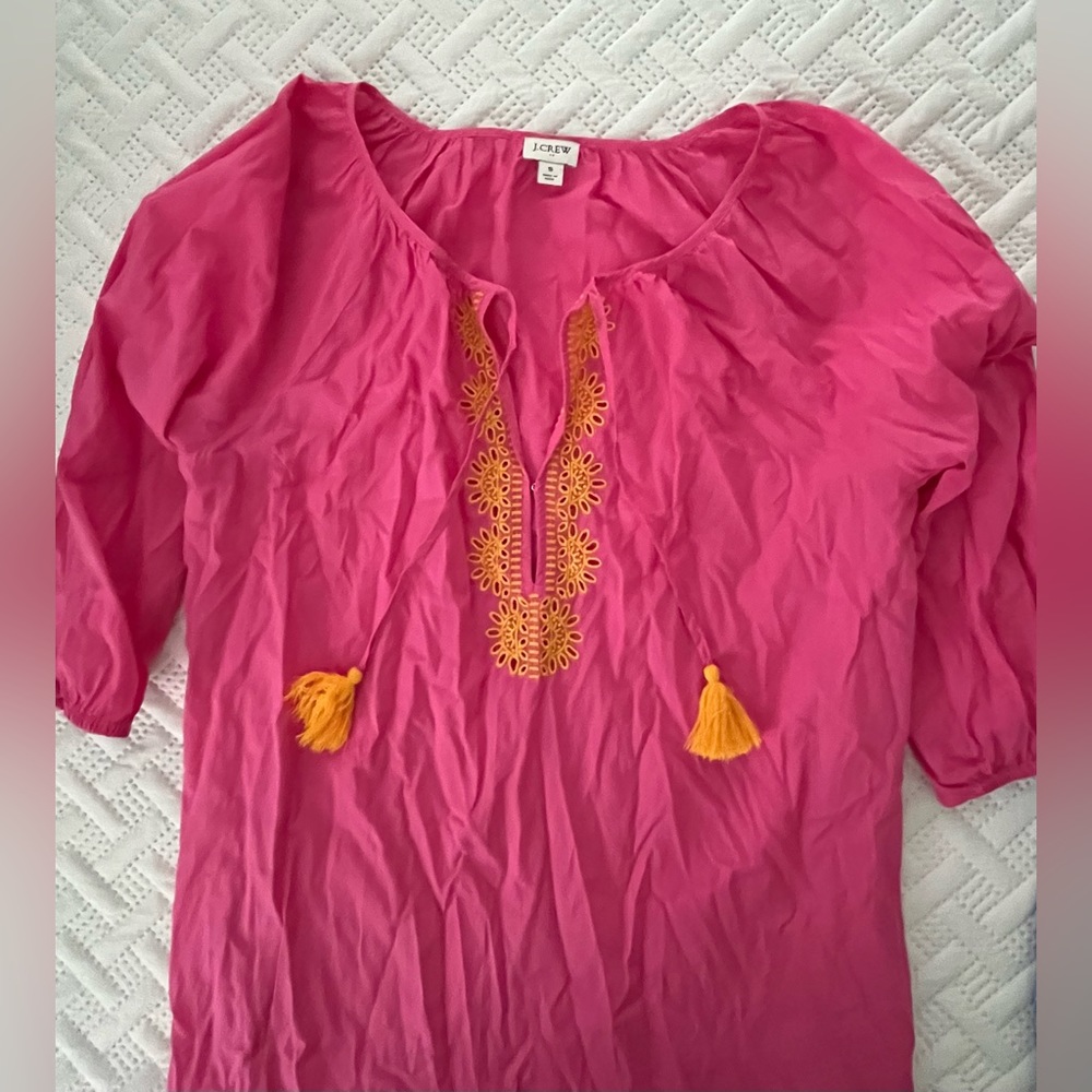 Embroidered swim coverup